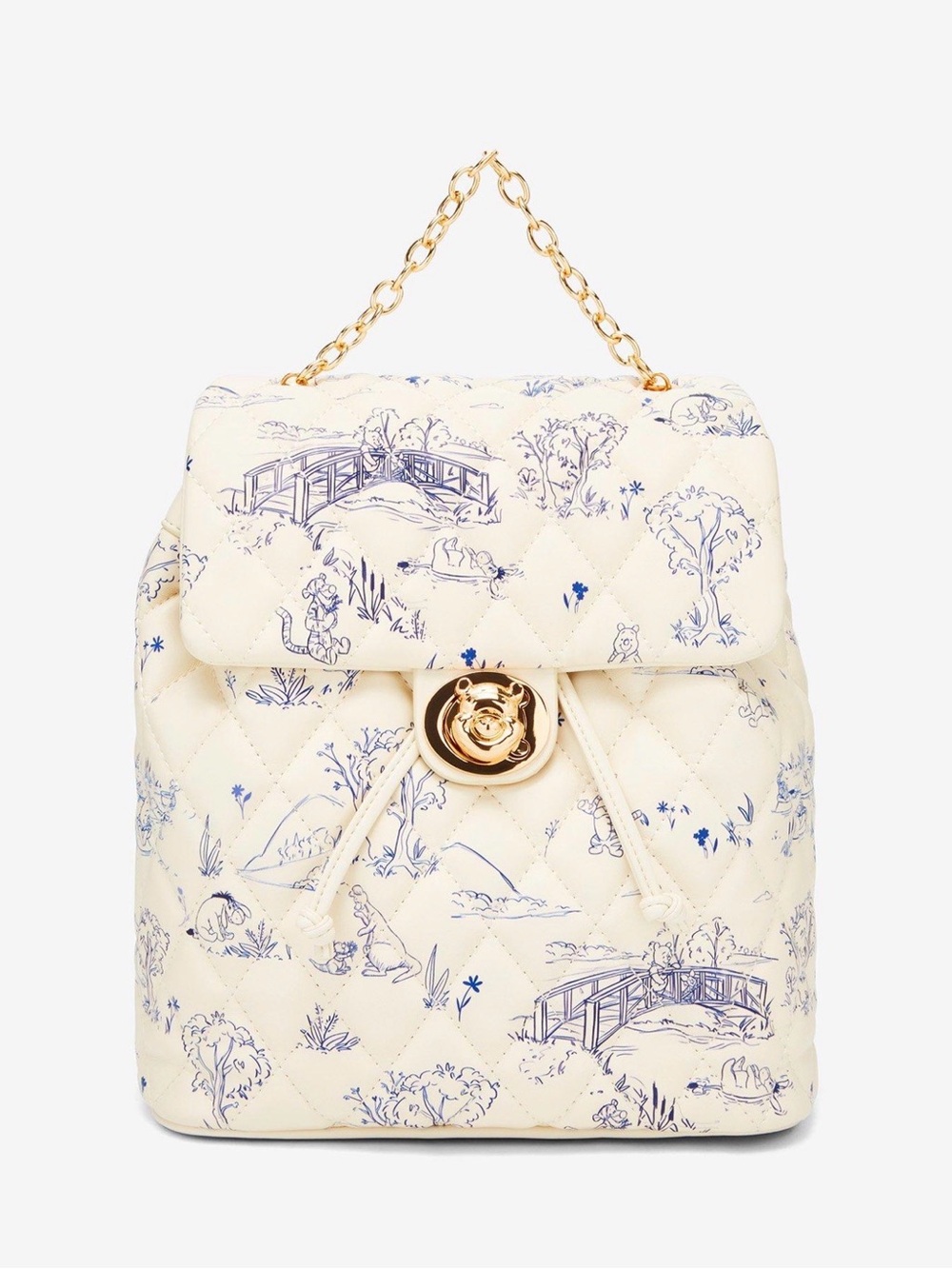 LIKE NEW Disney Winnie the Pooh Hundred Acre Wood Quilted Loungefly Mini Backpac